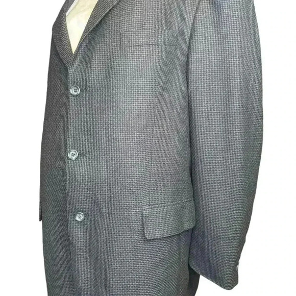 Jos A Bank Vintage Signature Collection Men’s Gray Plaid Wool Blazer Jacket. - Picture 6 of 14